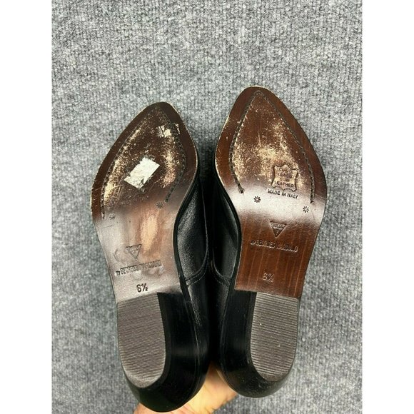 Guess by Georges Marciano Shoe Women's 6.5 Black Leather Heel Boot Italian Made - Picture 7 of 8